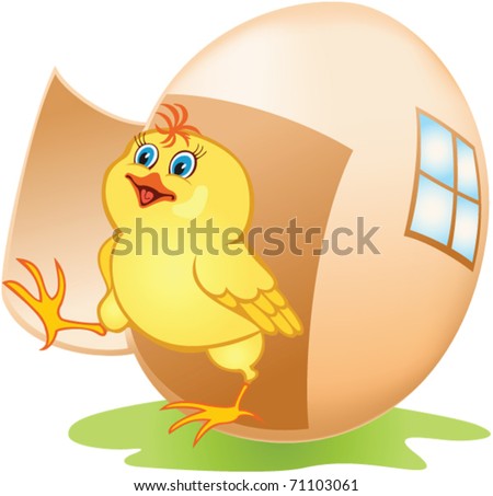 Yellow Chicken Cartoon