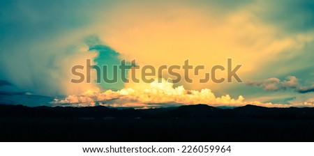Clouds and sky in the evening. Sky background