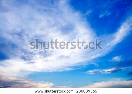 Clouds and sky in the evening. Sky background