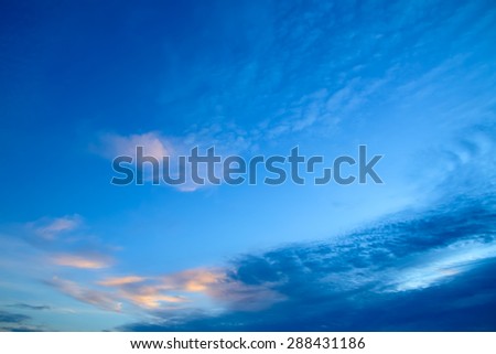 clouds on sky in the evening. Sky background