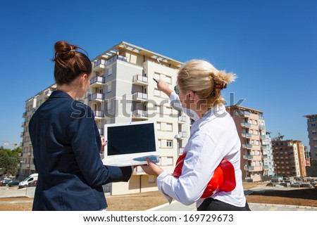 Series of images and video featuring a home, real estate agent, and home owners. Agent showing information for the home sale.