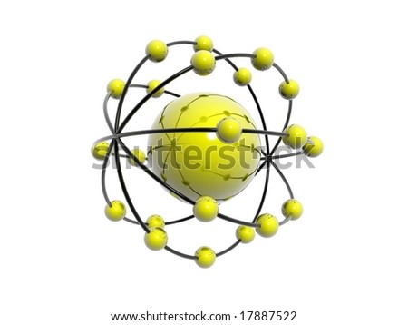 Yellow Molecule Stock Photo 17887522 : Shutterstock