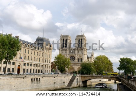 PARIS, FRANCE - SEPTEMBER, 26: Tourists visits Notre Dame cathedral on September 26, 2012 in Paris. Notre Dame de Paris receives about 12 million visitors annually.