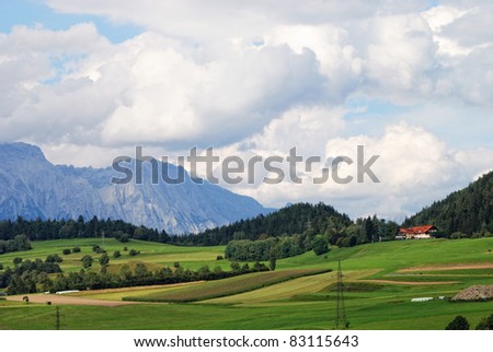 peaseful mountain landscape, France, Alsace