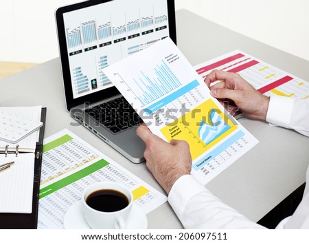 Businessman Analyzing Finances