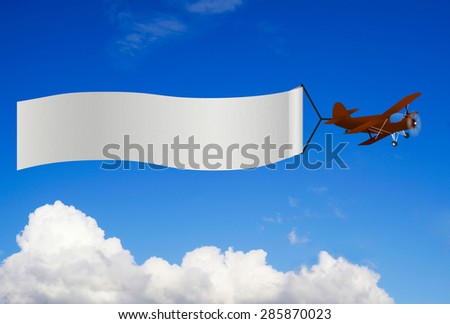 Airplane with banner