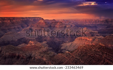 Before Night Falls on the Canyon, Grand Canyon National Park, Arizona