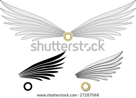 stock vector vercto angel wings