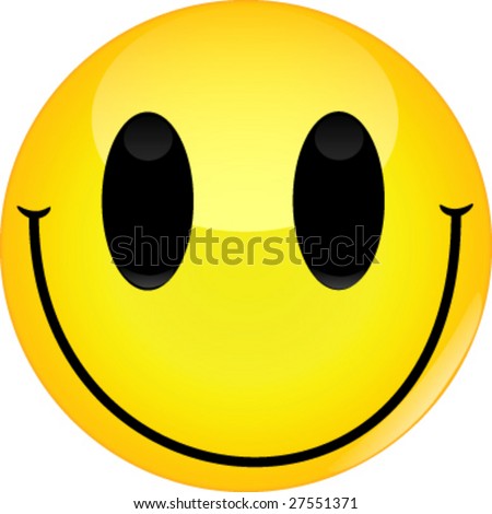 big smiley face cartoon. stock vector : ig yellow