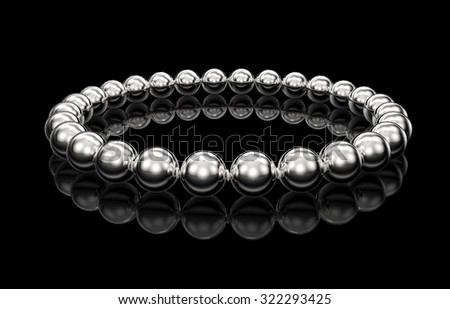 bracelet isolated on black background with clipping path.