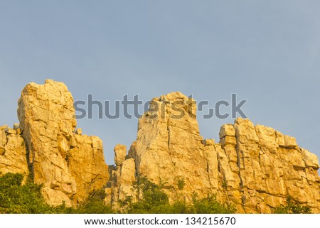 Mountain cliff in chonburi mountains.