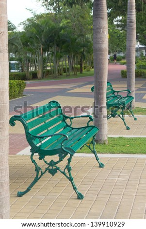 Stock Photo - beautiful metal garden chair in garden