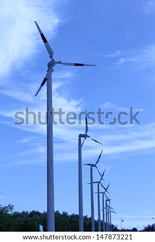 A windmill is a machine that converts the energy of wind.