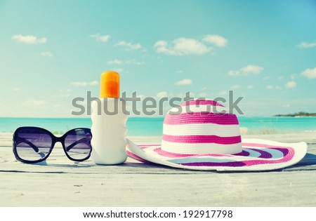 Hat and sunglasses
