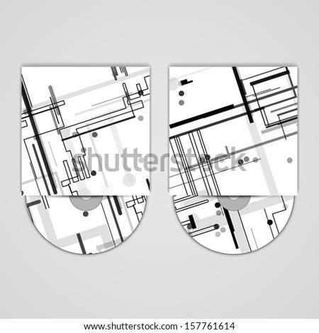 Vector cd cover  set for your design, circuit board Illustration.