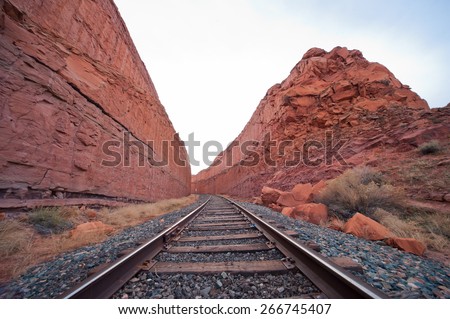 The tracks. Utah, United States