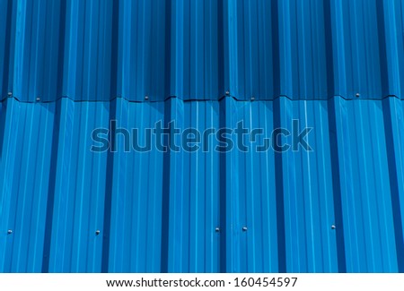 Blue-rolled steel sheet.Blue zinc plate panels.