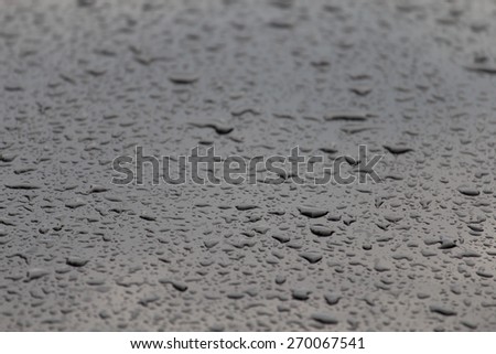 Water drops on glass.Drops of rain on glass