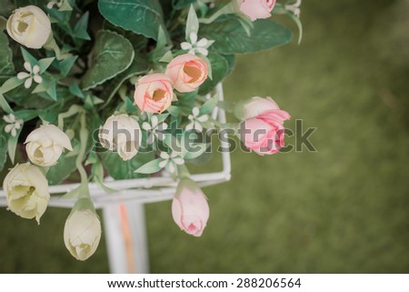 Artificial flowers for home decor(soft focus)