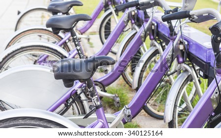 Some of the bicycles are parked in the garden.Parts of the bike.Bicycle wheel Part, Close up Details