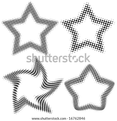 Vector halftone stars