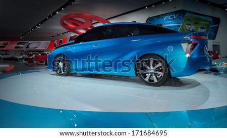 DETROIT, MI/USA - JANUARY 14: A Toyota FCV Concept car at the North American International Auto Show (NAIAS) on January 14, 2014, in Detroit, Michigan.