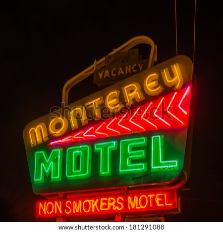 ALBUQUERQUE, NM/USA - MAY 10, 2013: Historic Monterey Motel and \