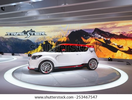 CHICAGO, IL/USA - FEBRUARY 12, 2015: Kia Soul TrailÃ?Â¢??Ster Concept car at the Chicago Auto Show (CAS), the largest auto show in North America.