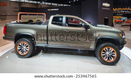 CHICAGO, IL/USA - FEBRUARY 13, 2015: 2015 Chevrolet Colorado ZR2 Concept truck at the Chicago Auto Show (CAS), the largest auto show in North America.