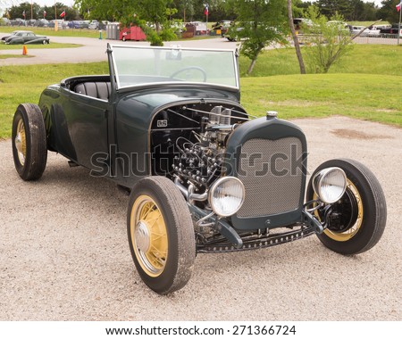 AUSTIN, TX/USA - April 17, 2015: A hot rod at the Lonestar Round Up, a celebration of 1963-and-earlier American hot rods and custom cars.