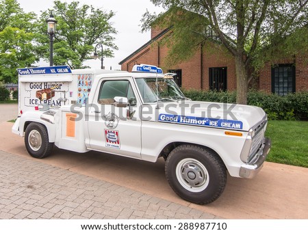 DEARBORN, MI/USA - JUNE 20, 2015: A Good Humor Ice Cream truck at The Henry Ford (THF) Motor Muster, held at Greenfield Village.