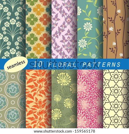 floral pattern's unit collection 1 for making seamless wallpaper retro color style fully editable color and shape partial preview image floral pattern's unit collection 1 for making seamless wallpaper retro color style fully editable color and shape partial preview image