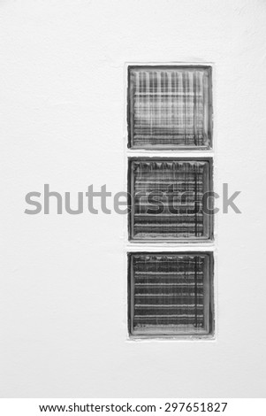 old home decorative window on black and white