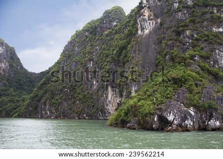 Vietnam. Halong Bay. Halong Bay is located in the Gulf of Tonkin . The object of UNESCO world heritage site in Vietnam.