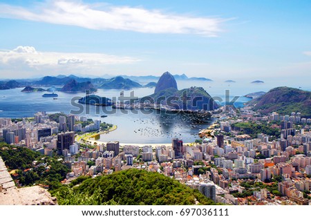 Brazil. Rio de Janeiro. General view of the city. \
Rio de Janeiro is a splendor of bright colors and a perpetual carnival, the ocean and endless sun.