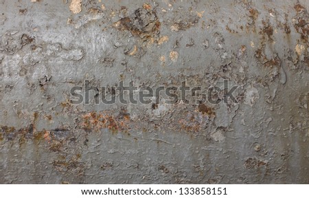 Texture from chipping paint of metal pole