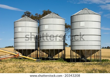 Grain silos in South-Western New South Wales, Australia