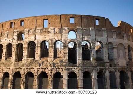 One of Italy\'s most popular tourist attractions - the Colosseum in Rome