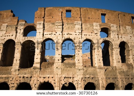 One of Italy\'s most popular tourist attractions - the Colosseum in Rome