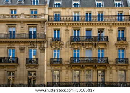A Parisian apartment building near the River Seine, Paris, France