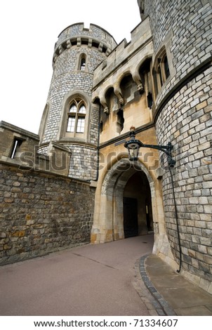 A walkway in Windsor Castle, England, Great Britain