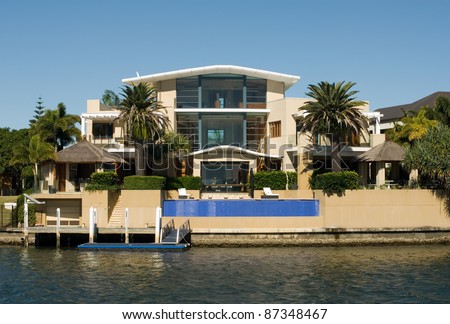 A luxury home on a waterway, Surfers Paradise, Queensland, Australia