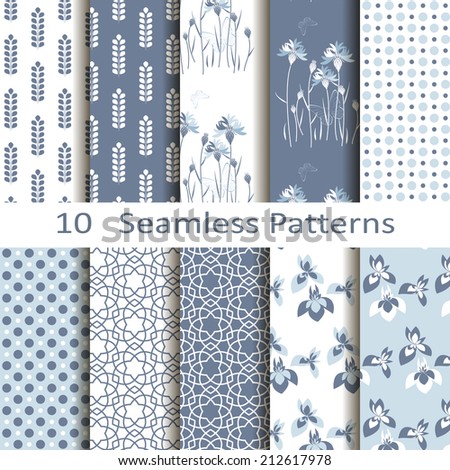 set of ten seamless patterns set of ten seamless patterns