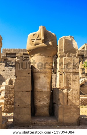 Karnak is an ancient Egyptian temple precinct located on the east bank of the Nile River in Luxor city.