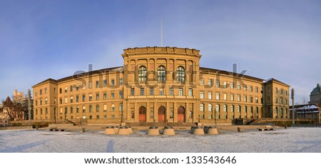 Swiss Federal Institute Of Technology Main Building In Zurich, Panorama