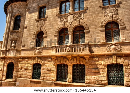 building exterior of the courthouse in Monaco, high dynamic range