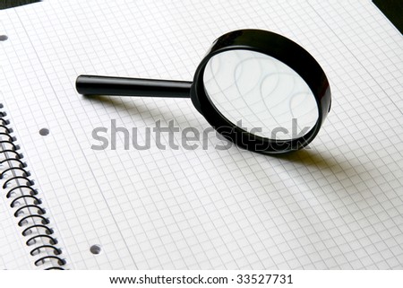 Magnifier on a math paper