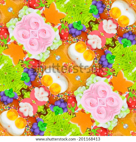 Seamless pattern made from colorful candy Cake . background texture