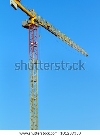 Construction crane in operation in Israel