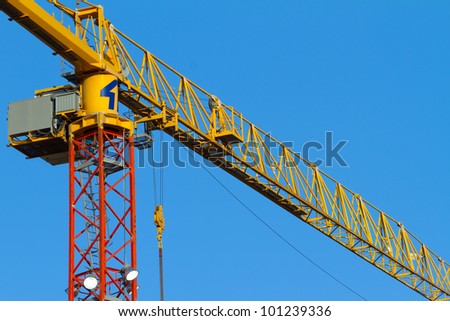 Construction crane in operation in Israel